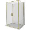 Mexen Exo-BR Duo 3S kabina prysznicowa 3-ścienna uchylna 120 x 85 cm, transparent, złota - 8182-120-085-50-00-3S