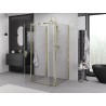 Mexen Exo-3S 3-sienu atverama dušas kabīne 90 x 90 cm, caurspīdīga, zelta - 8182-090-090-50-00-3S