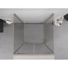 Mexen Exo-BR Duo 3S Duschkabine 3-seitig schwenkbar 100 x 100 cm, transparent, gold - 8182-100-100-50-00-3S