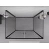 Mexen Exo-BR Duo 3S cabina doccia a 3 pareti apribile 80 x 70 cm, trasparente, nera - 8182-080-070-70-00-3S