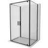 Mexen Exo-BR Duo 3S ντουζιέρα 3-πλευρών ανακλινόμενη 100 x 80 cm, διαφανής, μαύρη