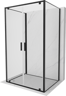 Mexen Exo-BR Duo 3S cabina doccia a 3 lati a battente 110 x 90 cm, trasparente, nera - 8182-110-090-70-00-3S