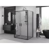Mexen Exo-BR Duo 3S kabina prysznicowa 3-ścienna uchylna 120 x 95 cm, transparent, czarna - 8182-120-095-70-00-3S