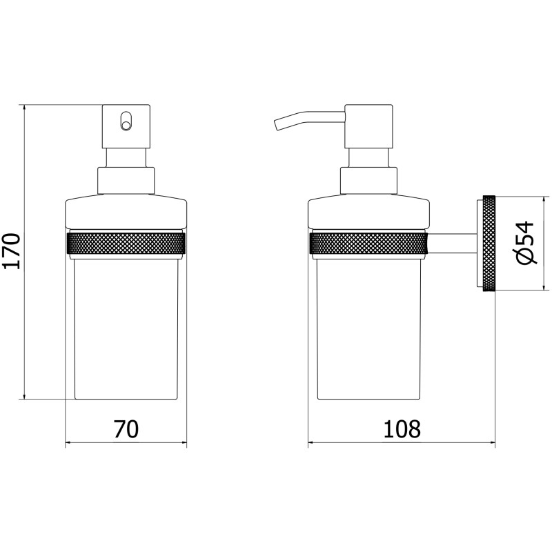 Mexen Gravo dispensador de jabón, gris arma cepillado - 70A93058-66