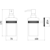 Mexen Gravo dispensador de jabón, gris arma cepillado - 70A93058-66