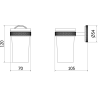 Mexen Gravo copo para escovas de dentes, cromado - 70A93051-00