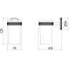 Mexen Gravo Becher für Zahnbürsten, gebürstetes Kupfer - 70A93051-65