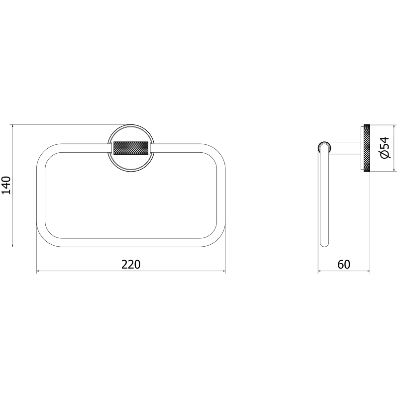 Mexen Gravo dvieļu pakaramais, birstīts gun gray - 70A93031-66