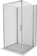 Mexen Exo-3S 3-sidig skjutduschkabin 80 x 80 cm, transparent, krom - 8153-080-080-01-00-3S