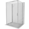Mexen Exo-3S dušas kabīne 3-sienu bīdāmā 100 x 80 cm, caurspīdīga, hromēta - 8153-100-080-01-00-3S