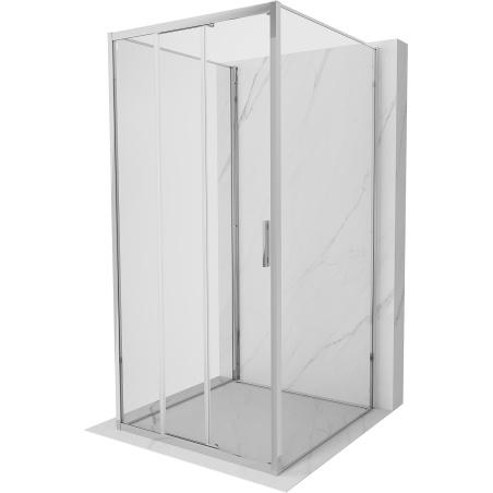 Mexen Exo-3S 3S καμπίνα ντους 3-πλευρών συρόμενη 85 x 85 cm, διαφανής, χρώμιο