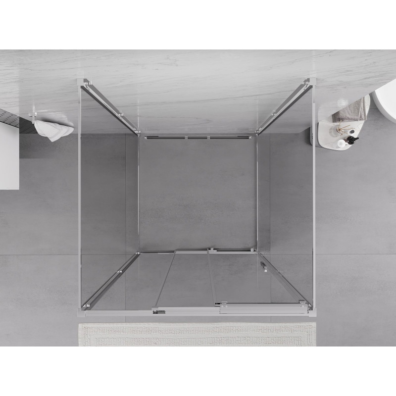 Mexen Exo-3S 3S καμπίνα ντους 3-πλευρών συρόμενη 85 x 85 cm, διαφανής, χρώμιο
