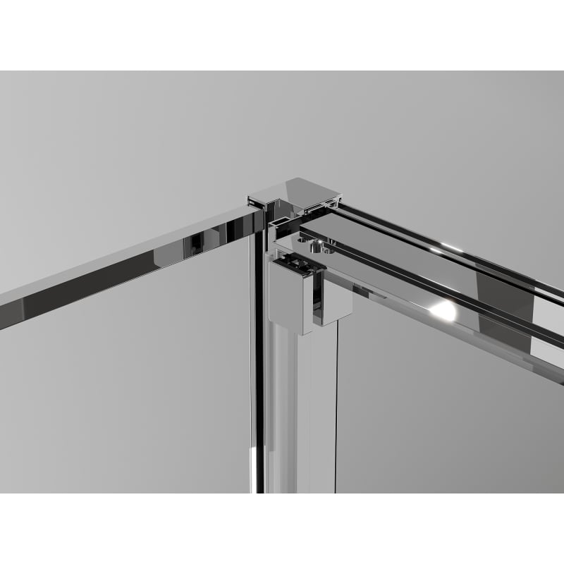 Mexen Exo-3S 3S 3-seitige Duschkabine, verschiebbar 90 x 90 cm, transparent, Chrom - 8153-090-090-01-00-3S