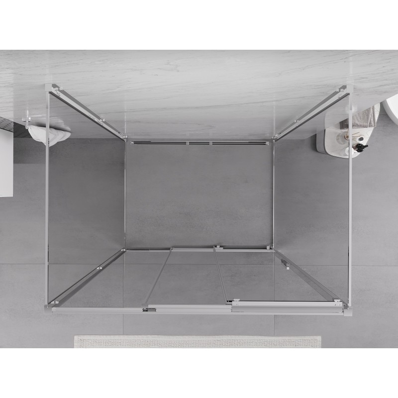 Mexen Exo-3S dušas kabīne 3-sienu bīdāmā 85 x 95 cm, caurspīdīga, hromēta - 8153-085-095-01-00-3S