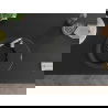 Mexen Kevin granieten spoelbak 1-kommer met afdruiprek 586 x 458 mm, zwart/zilveren metallic, sifon chroom - 6517581005-73