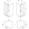 Mexen Exo-3S 3S duschkabine 3-seitig schiebbar 85 x 90 cm, transparent, chrom - 8153-085-090-01-00-3S