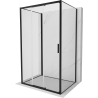 Mexen Exo-3S 3S cabine de douche 3 parois coulissante 95 x 75 cm, transparente, noire - 8153-095-075-70-00-3S