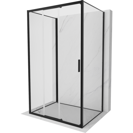 Mexen Exo-3S 3S καμπίνα ντους 3-τοιχιών συρόμενη 85 x 90 cm, διαφανής, μαύρη