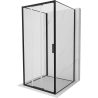 Mexen Exo-3S kabina prysznicowa 3-ścienna rozsuwana 90 x 90 cm, transparent, czarna - 8153-090-090-70-00-3S