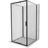 Mexen Exo-3S 3S 3-zijdige uitschuifbare douchecabine 95 x 95 cm, transparant, zwart - 8153-095-095-70-00-3S