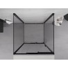 Mexen Exo-3S 3-sienu bīdāma dušas kabīne 95 x 95 cm, caurspīdīga, melna - 8153-095-095-70-00-3S