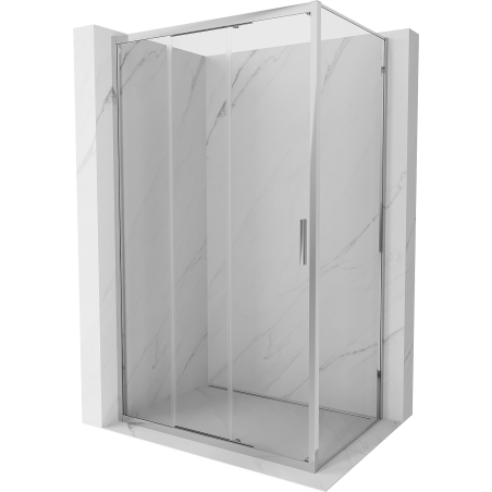 Mexen Exo drsna pršna kabina 80 x 70 cm, prozorna, krom - 8153-080-070-01-00