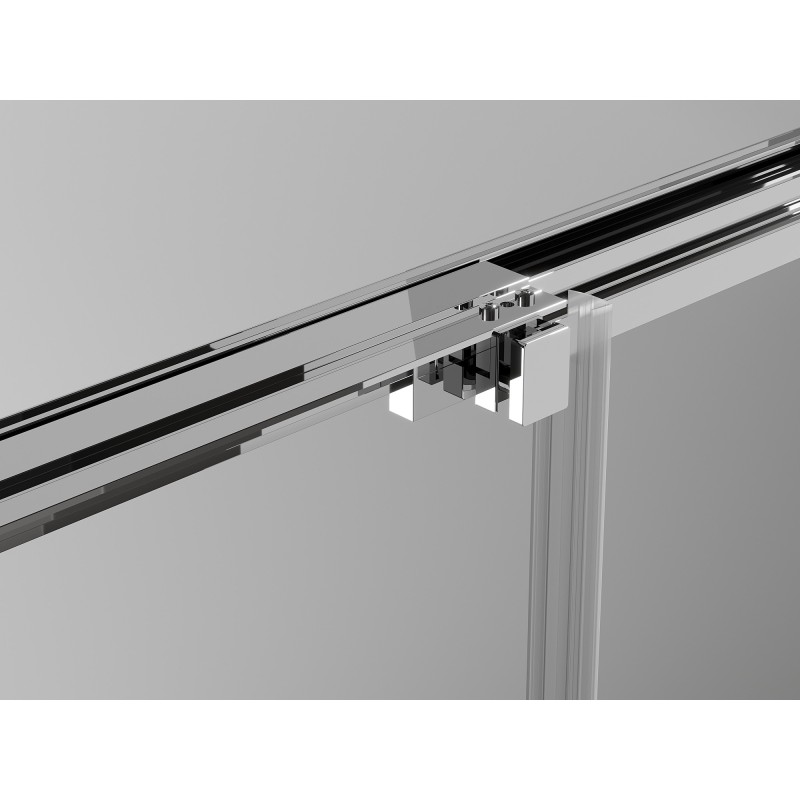 Mexen Exo bīdāmā dušas kabīne 80 x 70 cm, caurspīdīga, hromēta - 8153-080-070-01-00