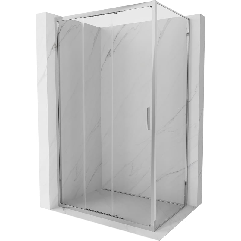 Mexen Exo-3S cabina doccia scorrevole 85 x 70 cm, trasparente, cromo - 8153-085-070-01-00