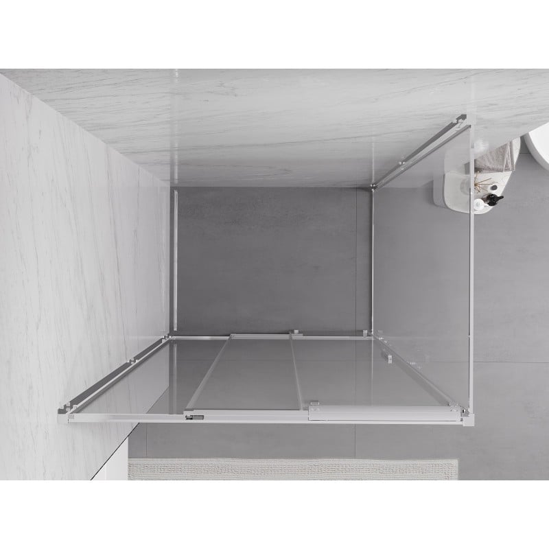 Mexen Exo kabina prysznicowa rozsuwana 90 x 75 cm, transparent, chrom - 8153-090-075-01-00