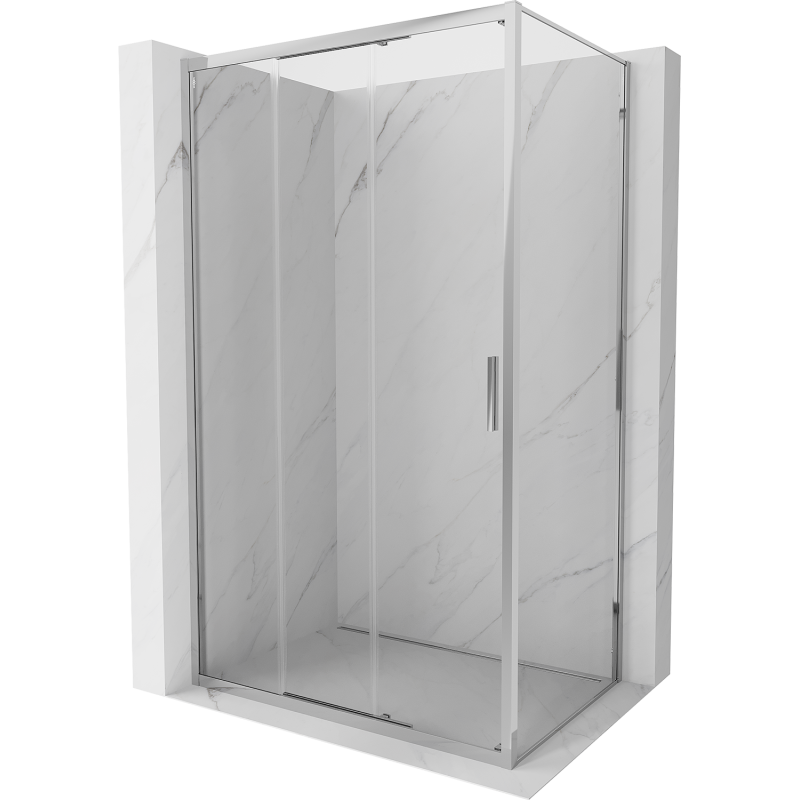 Mexen Exo kabina prysznicowa rozsuwana 90 x 80 cm, transparent, chrom - 8153-090-080-01-00