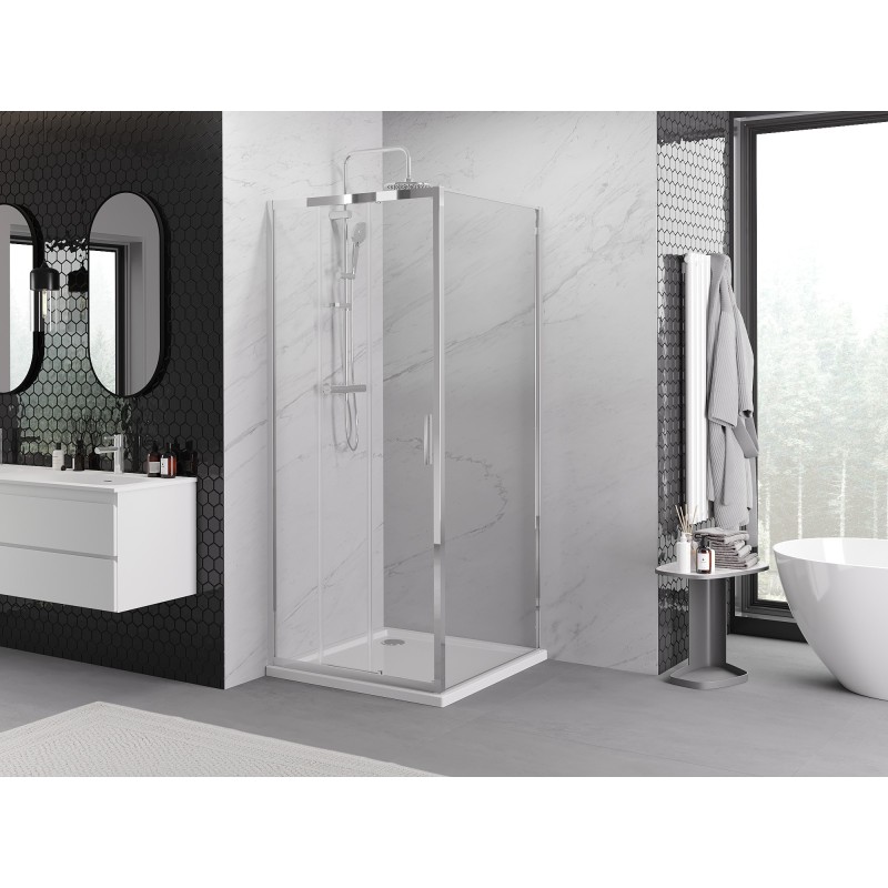 Mexen Exo kabina prysznicowa rozsuwana 85 x 85 cm, transparent, chrom - 8153-085-085-01-00