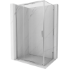 Mexen Exo-3S skjutbar duschkabin 90 x 85 cm, transparent, krom - 8153-090-085-01-00