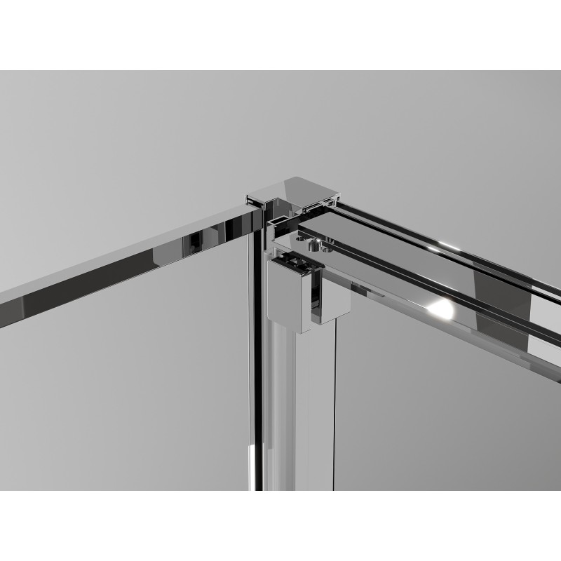 Mexen Exo bīdāmā dušas kabīne 95 x 85 cm, caurspīdīga, hromēta - 8153-095-085-01-00