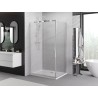 Mexen Exo-3S skjutbar duschkabin 80 x 90 cm, transparent, krom - 8153-080-090-01-00