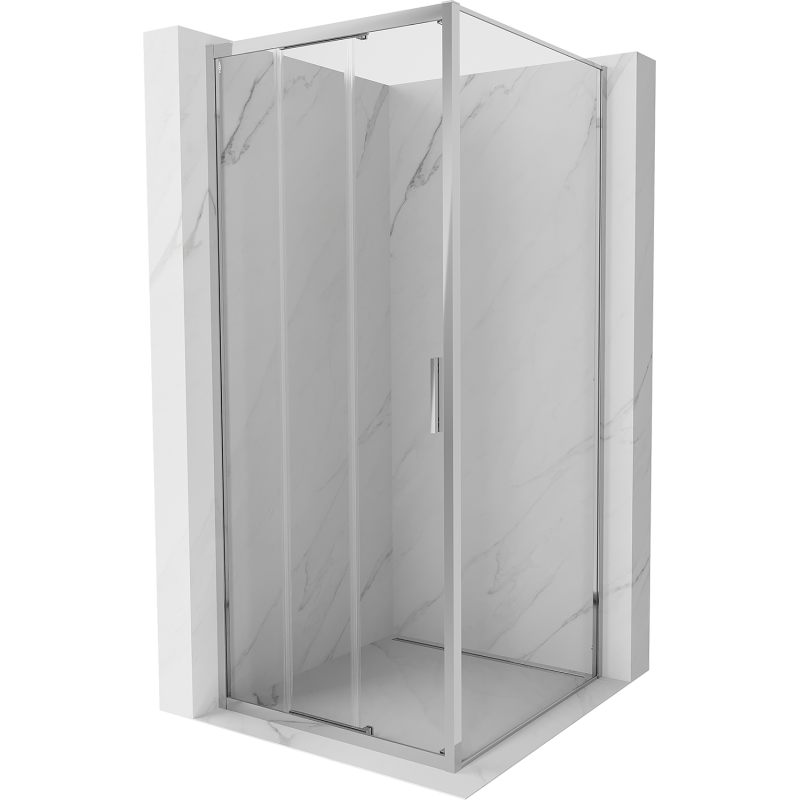 Mexen Exo kabina prysznicowa rozsuwana 90 x 90 cm, transparent, chrom - 8153-090-090-01-00