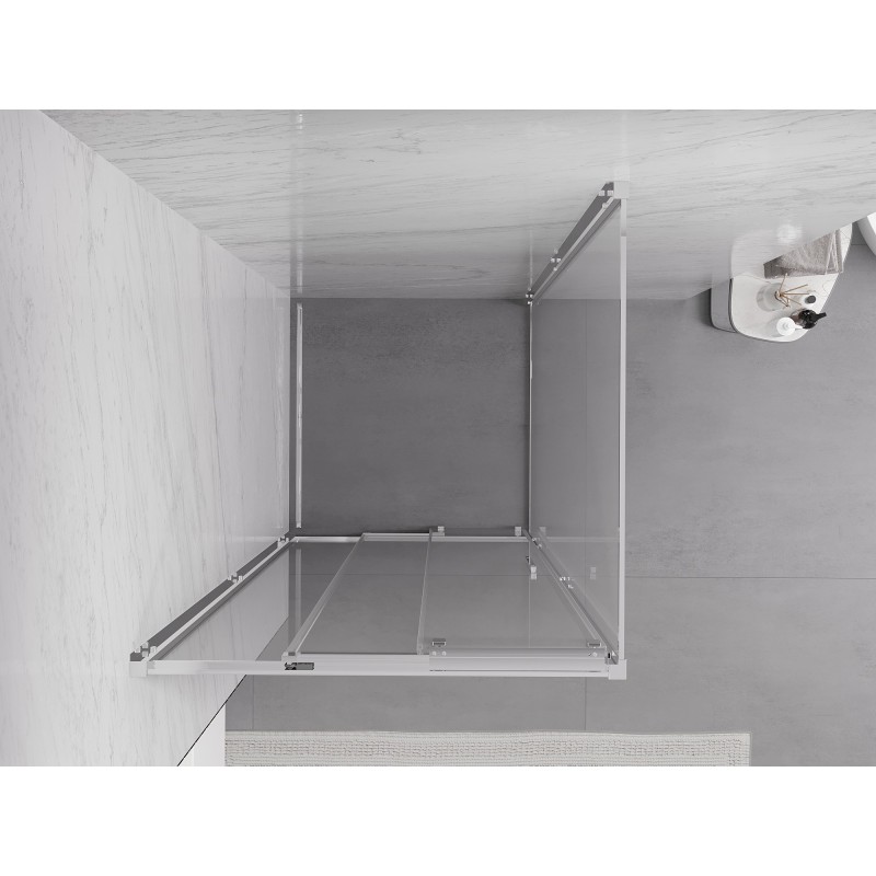 Mexen Exo bīdāmā dušas kabīne 90 x 90 cm, caurspīdīga, hroms - 8153-090-090-01-00