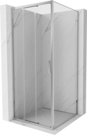 Mexen Exo bīdāmā dušas kabīne 95 x 95 cm, caurspīdīga, hroms - 8153-095-095-01-00