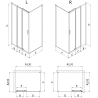 Mexen Exo-3S Schiebeduschkabine 85 x 70 cm, transparent, schwarz - 8153-085-070-70-00