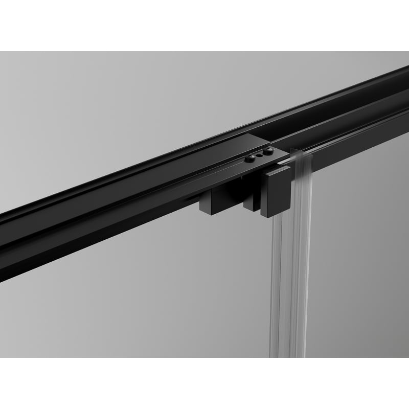 Mexen Exo-3S skjutbar duschkabin 85 x 75 cm, transparent, svart - 8153-085-075-70-00
