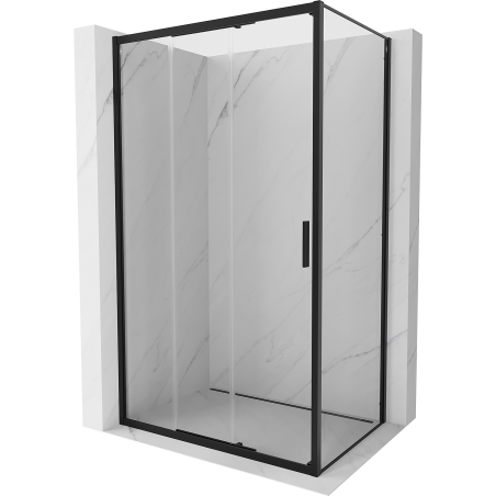 Mexen Exo-3S kabina prysznicowa rozsuwana 95 x 75 cm, transparent, czarna - 8153-095-075-70-00