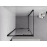 Mexen Exo bīdāmā dušas kabīne 80 x 80 cm, caurspīdīga, melna - 8153-080-080-70-00