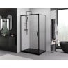Mexen Exo-3S Schiebeduschkabine 95 x 80 cm, transparent, schwarz - 8153-095-080-70-00