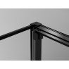 Mexen Exo bīdāma duškabīne 100 x 85 cm, caurspīdīga, melna - 8153-100-085-70-00