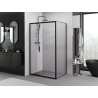 Mexen Exo-3S cabina de ducha corredera 80 x 90 cm, transparente, negra - 8153-080-090-70-00
