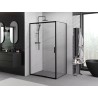 Mexen Exo Schiebeduschkabine 85 x 90 cm, transparent, schwarz - 8153-085-090-70-00