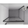 Mexen Exo bīdāmā dušas kabīne 85 x 90 cm, caurspīdīga, melna - 8153-085-090-70-00