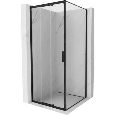Mexen Exo-3S kabina prysznicowa rozsuwana 90 x 90 cm, transparent, czarna - 8153-090-090-70-00