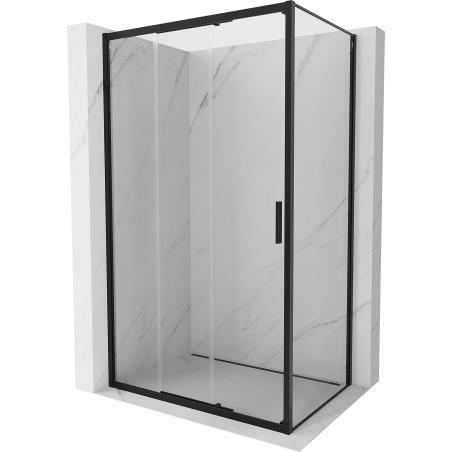 Mexen Exo bīdāmā dušas kabīne 80 x 95 cm, caurspīdīga, melna - 8153-080-095-70-00