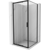 Mexen Exo-3S kabina prysznicowa rozsuwana 95 x 95 cm, transparent, czarna - 8153-095-095-70-00