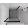 Mexen Exo-3S kabina prysznicowa rozsuwana 95 x 95 cm, transparent, czarna - 8153-095-095-70-00